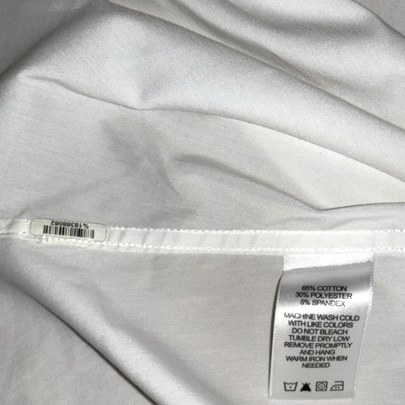 FOXCROFT NYC NON-IRON STRETCH RUFFLE BLOUSE - 18 White - Picture 6 of 9